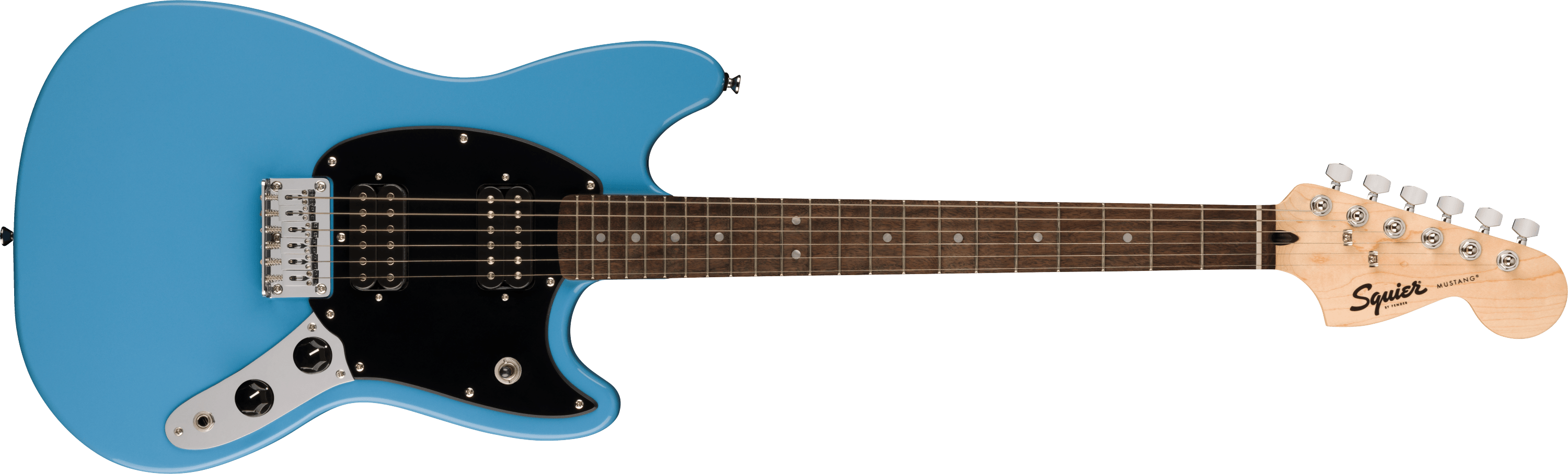 Squier Sonic® Mustang® HH Electric Guitar – Short Scale, Dual Humbuckers, Hardtail Bridge