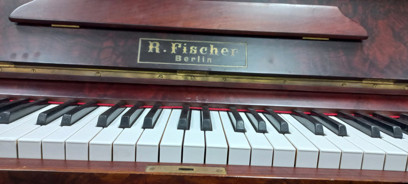 R FISCHER BERLIN (FULLY REFURBISHED) UPRIGHT PIANO WITH CANDLE HOLDERS - SECOND HAND