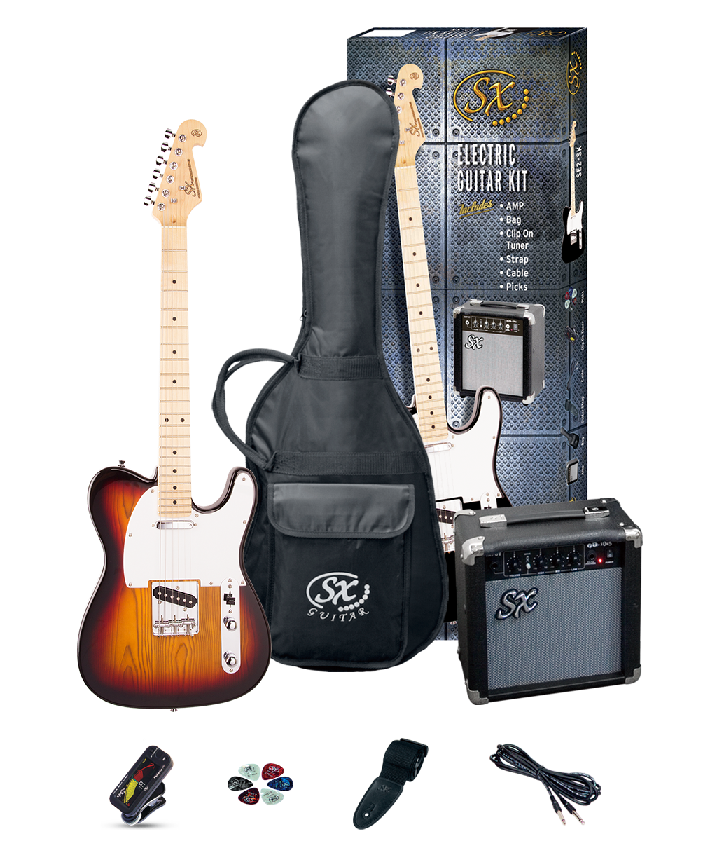 SX SE2-SK ELECTRIC GUITAR KIT + AMPLIFIER