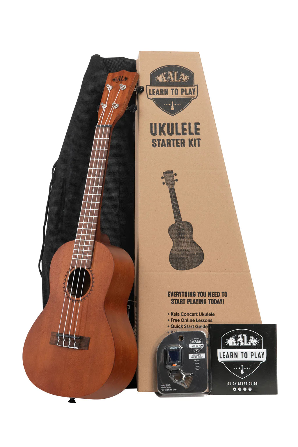 KALA LEARN TO PLAY MAHOGANY CONCERT UKULELE STARTER KIT