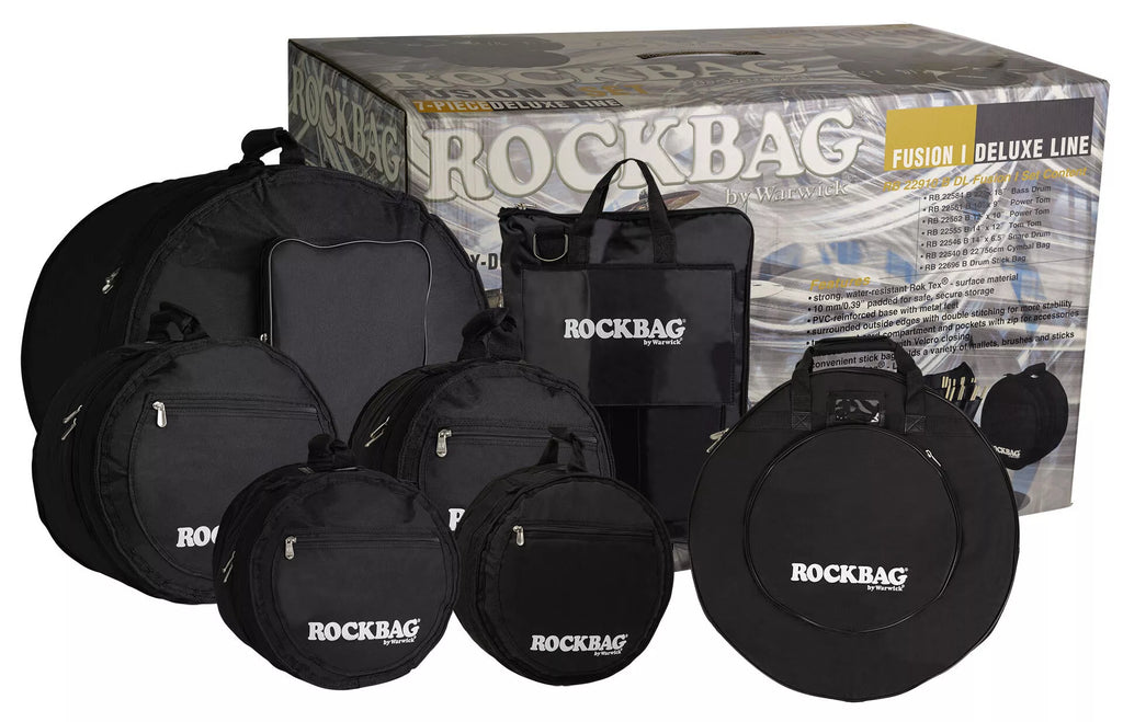 WARWICK ROCKBAG DELUXE DRUM FLAT PACK FUSION BAG SET