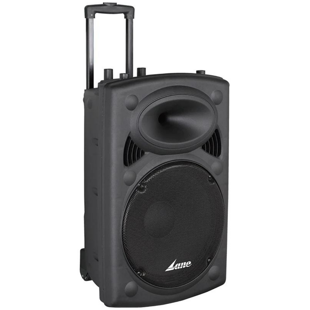 LANE PRO TMA-1015C ACTIVE PORTABLE 15" SPEAKER WITH 2 UHF MICROPHONES