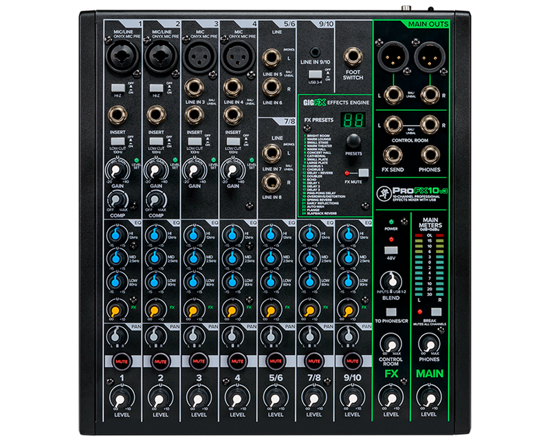 MACKIE PROFX10 V3 10-CHANNEL ANALOG MIXER WITH USB