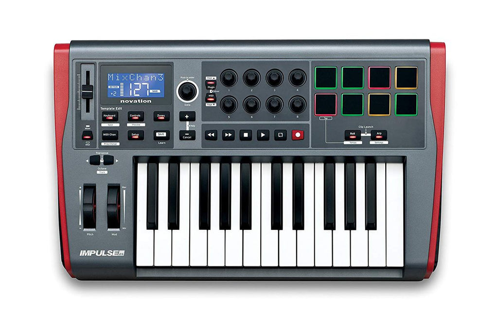 NOVATION IMPULSE 25 USB MIDI KEYBOARD CONTROLLER