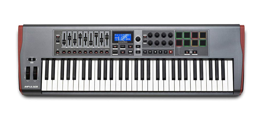 NOVATION IMPULSE 61 USB MIDI KEYBOARD CONTROLLER