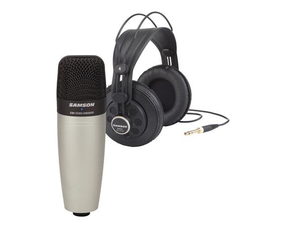 SAMSON C01 STUDIO CONDENSER MICROPHONE WITH SR850 HEADPHONES BUNDLE