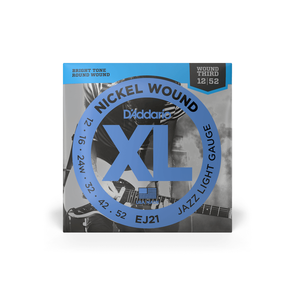 D'ADDARIO EJ21 NICKEL WOUND JAZZ ELECTRIC GUITAR STRINGS 012-052