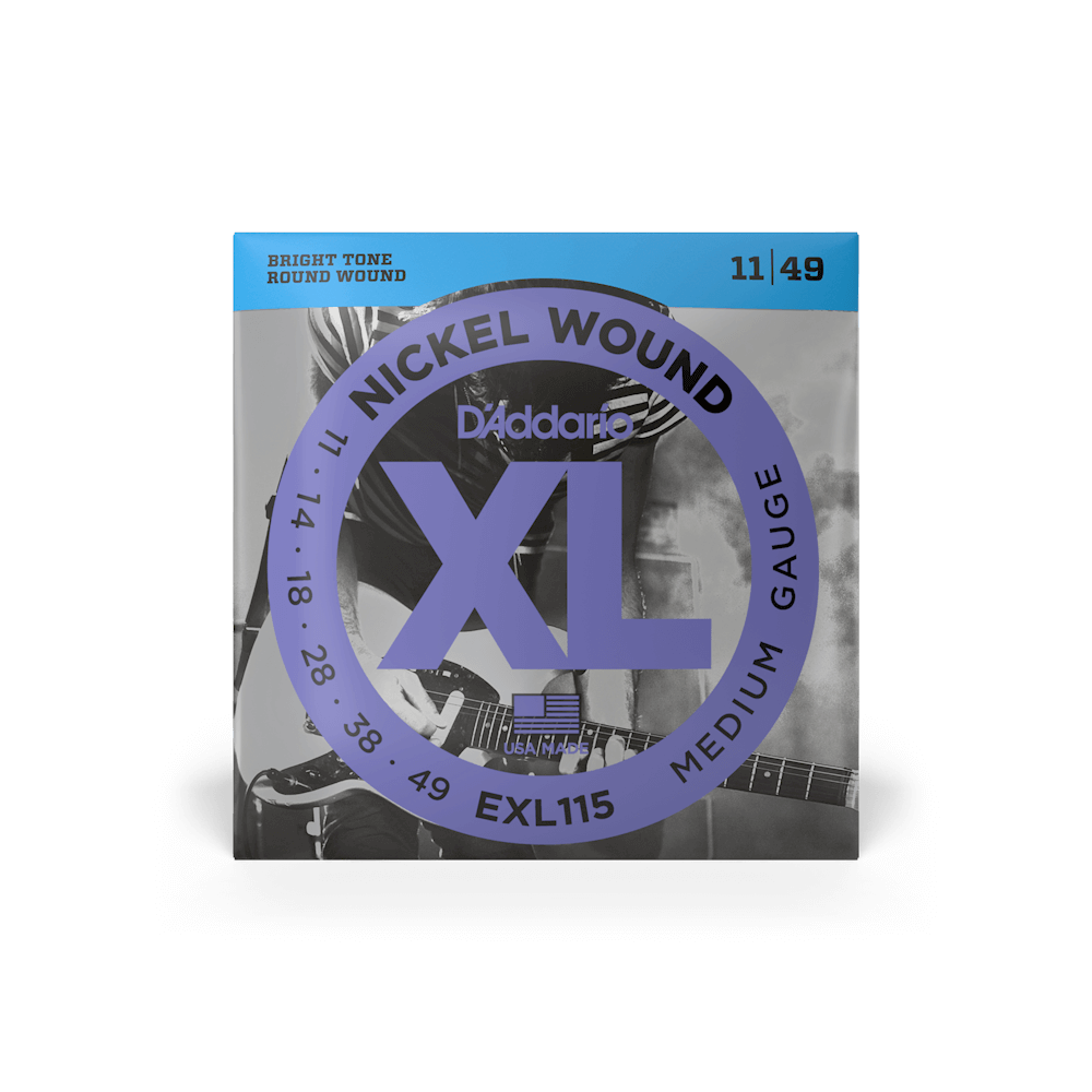 D'ADDARIO NICKEL ROUND WOUND BLUES/JAZZ ROCK ELECTRIC GUITAR STRINGS 011-049