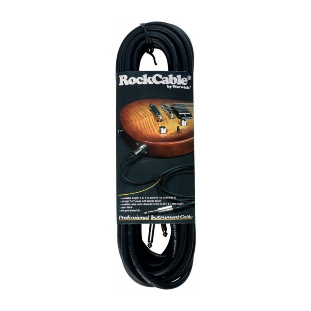 WARWICK ROCKCABLE - 6M JACK TO JACK INSTRUMENT CABLE