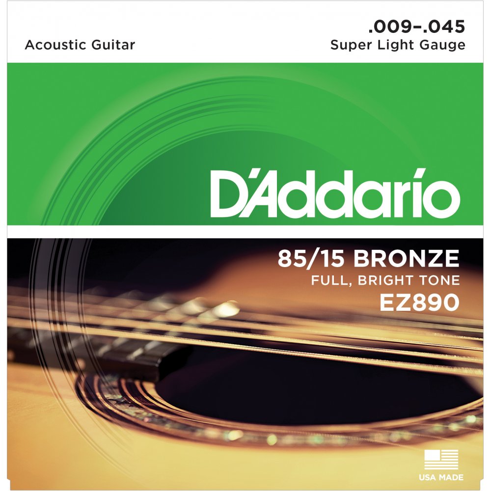 D'ADDARIO 85/15 BRONZE ROUND WOUND ACOUSTIC GUITAR STRINGS