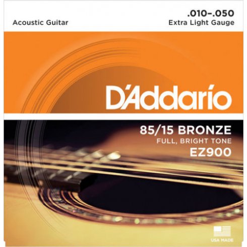 D'ADDARIO 85/15 BRONZE ROUND WOUND ACOUSTIC GUITAR STRINGS