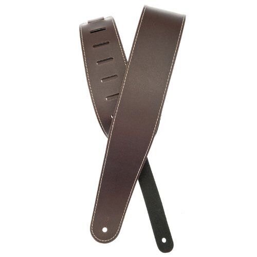 PLANET WAVES CLASSIC LEATHER GUITAR STRAP WITH CONTRAST STITCH, BROWN