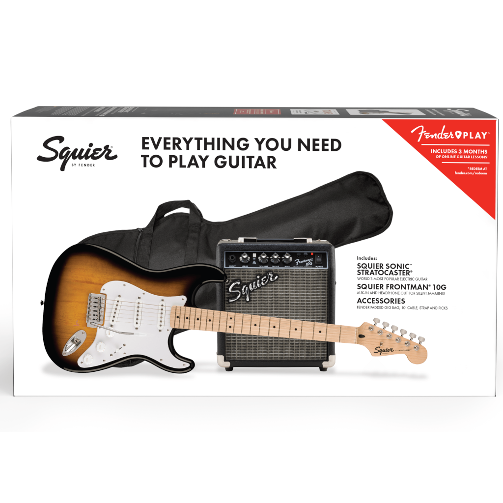Squier Sonic Stratocaster Pack - 2-Color Sunburst