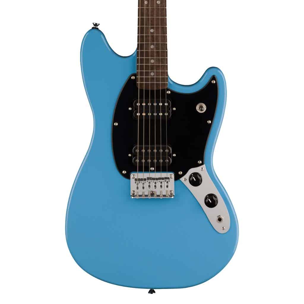Squier Sonic® Mustang® HH Electric Guitar – Short Scale, Dual Humbuckers, Hardtail Bridge