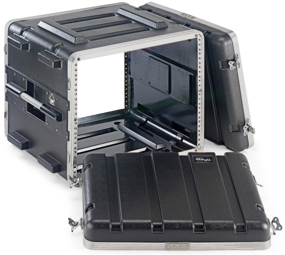 Stagg ABS-8U Case for 8-Unit Rack - Black Finish