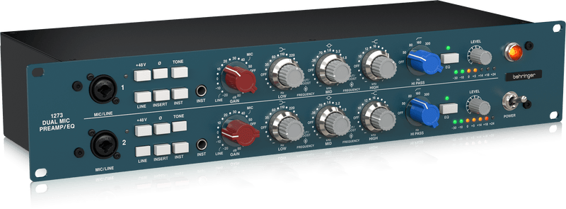 Behringer 1273 2-Channel Microphone Preamplifier and 3-Band Equalizer