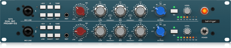 Behringer 1273 2-Channel Microphone Preamplifier and 3-Band Equalizer