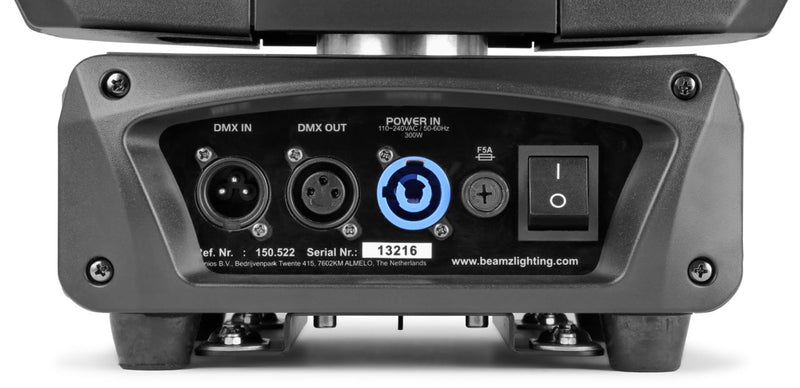 BEAMZ MHL1915 LED ZOOM 2PC MOVING HEAD IN FLIGHTCASE