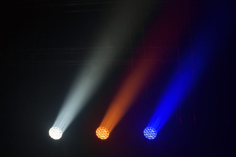 BEAMZ MHL1915 LED ZOOM 2PC MOVING HEAD IN FLIGHTCASE