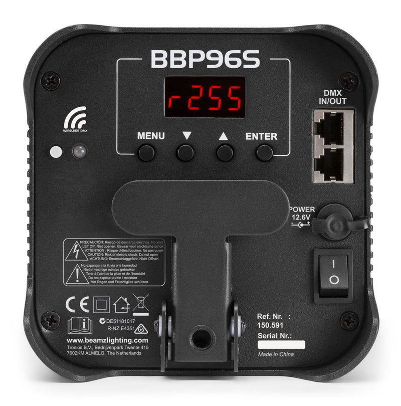BEAMZ BBP96S BATTERY UPLIGHT PAR LIGHT