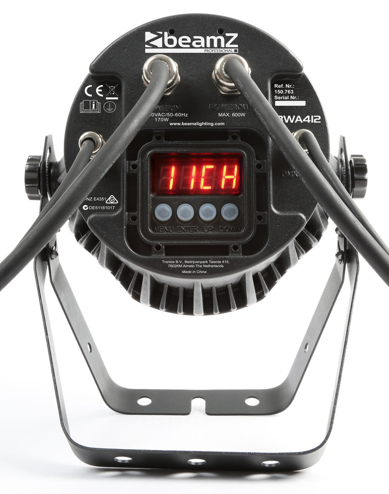 BEAMZ BWA412 ALUMINUM IP65 6-IN-1 LED PAR