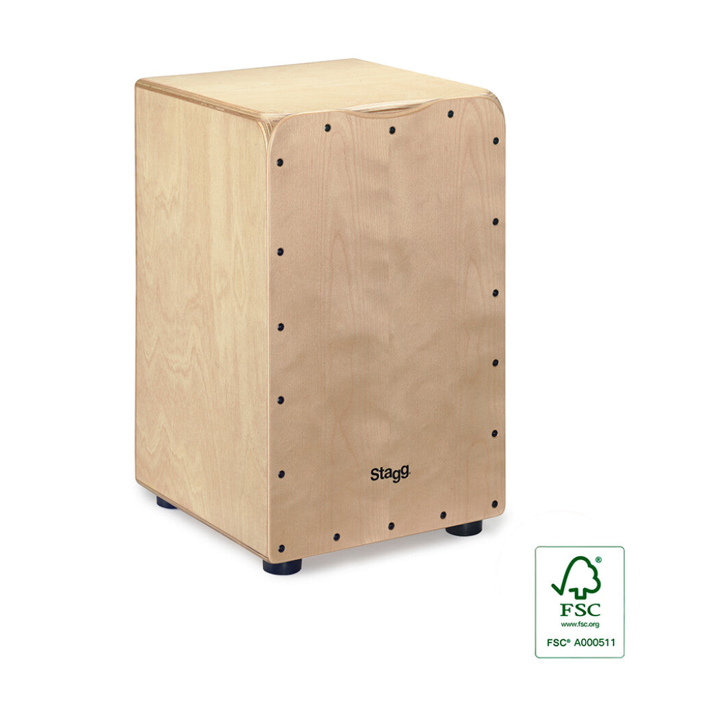 Stagg CAJ-50M-N Standard-Sized Birch Cajón - Natural