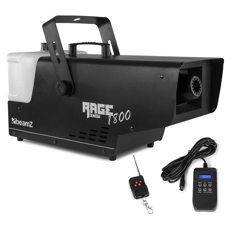 BEAMZ RAGE1800 SNOW MACHINE WITH WIRELESS AND TIMER CONTROLLER