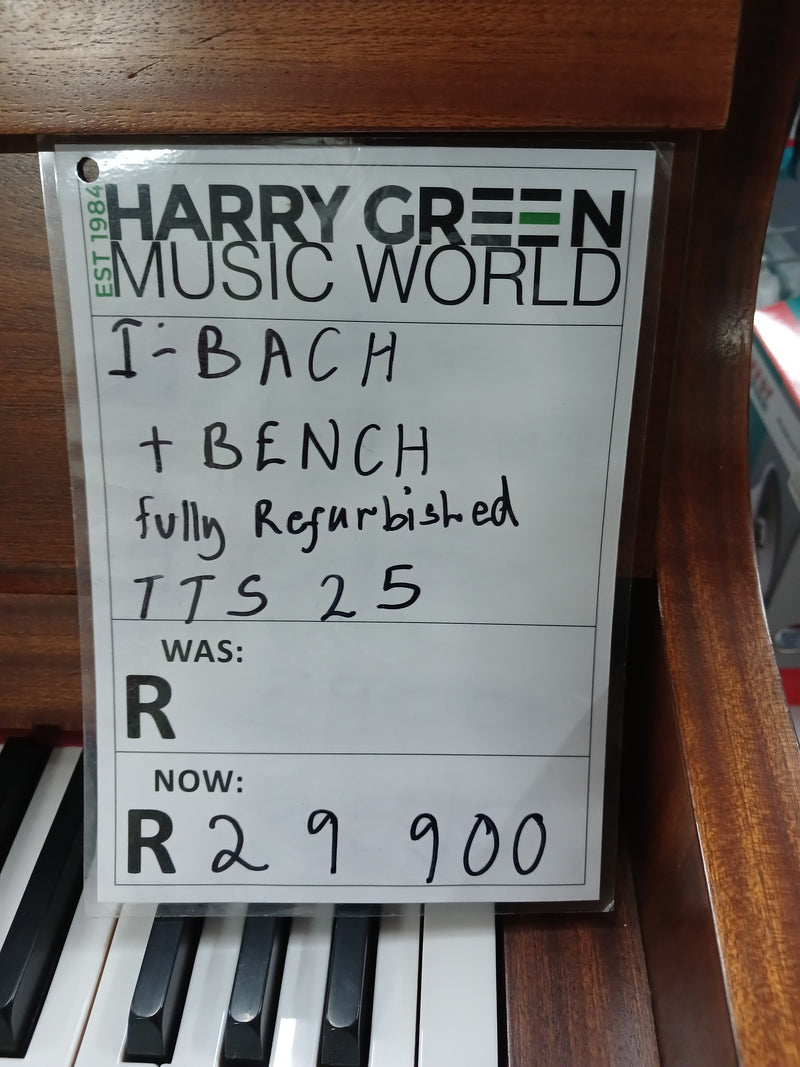 IBACH UPRIGHT PIANO WITH BENCH (REFURBISHED) - SECOND HAND