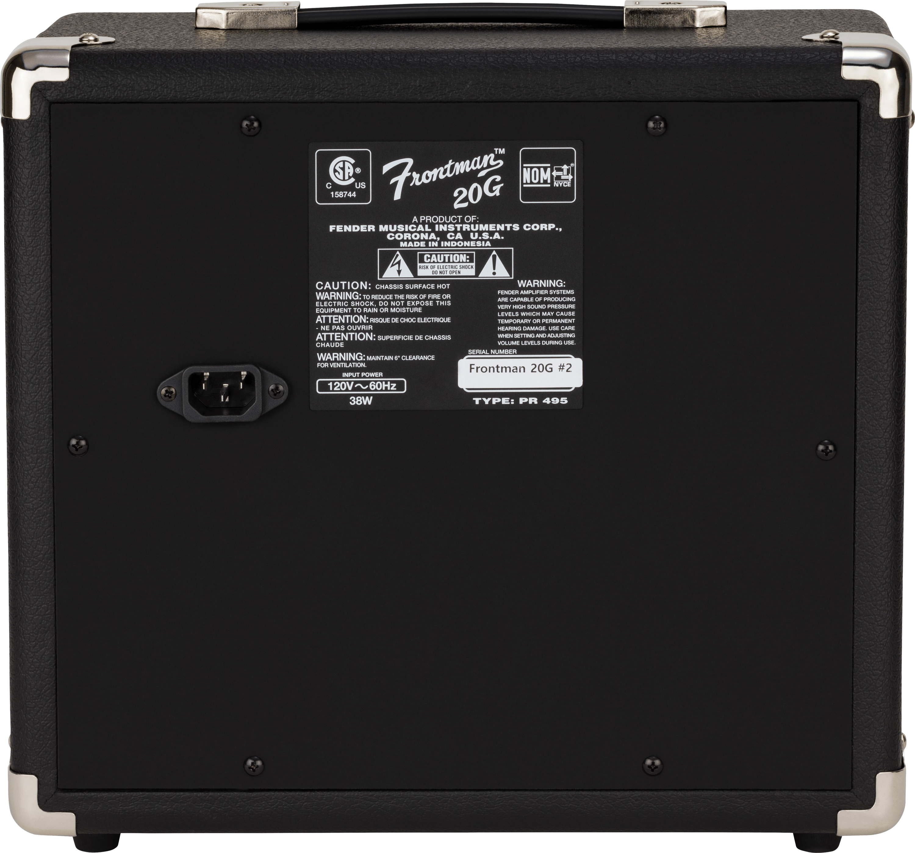 Fender Frontman® 20G Guitar Amplifier — 20W, 8" Speaker