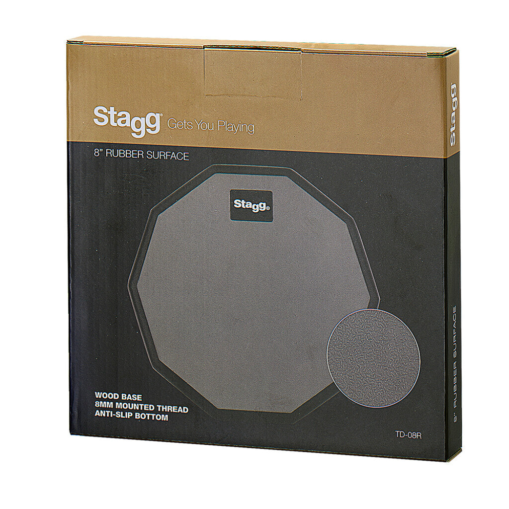 Stagg 8" Ten-Sided Desktop Practice Pad