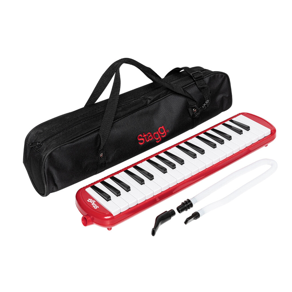 Stagg 37-Key Plastic Melodica with Bag - Red | MELOSTA37RD