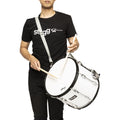 Stagg 14" x 12" Marching Tenor Drum – White (with Strap)
