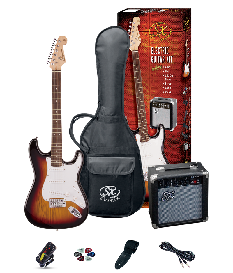 SX ELECTRIC GUITAR KIT + AMPLIFIER