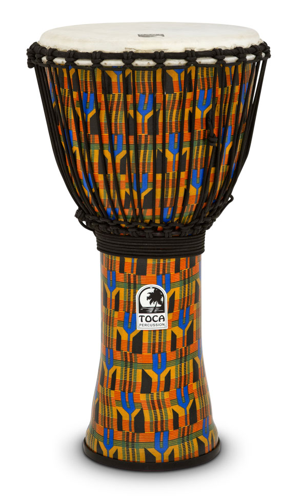 Toca Freestyle Rope Tuned 12" Djembe - Kente Cloth