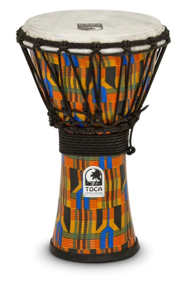 Toca Freestyle Rope Tuned 7" Djembe Kente Cloth - SFDJ-7K