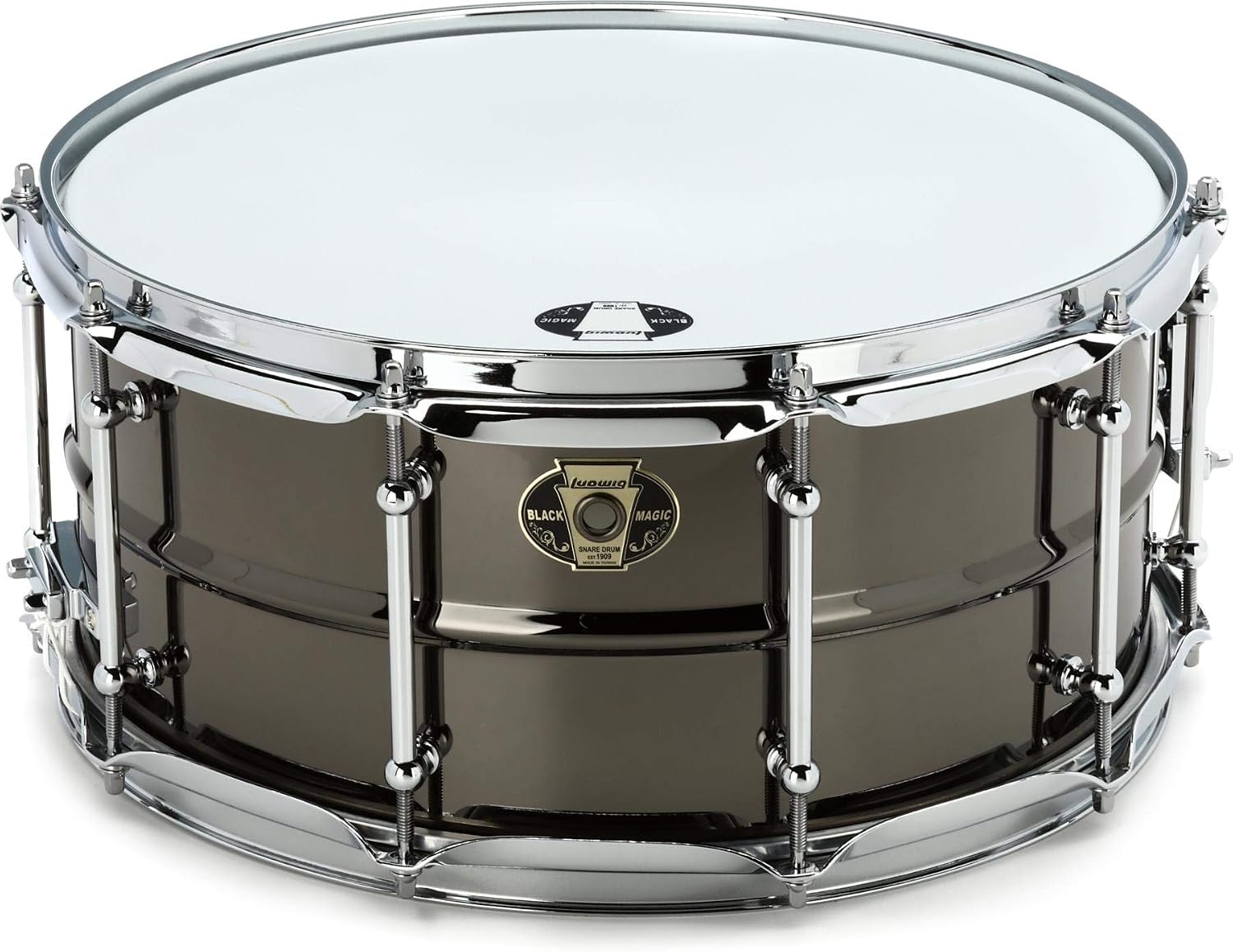 Ludwig LU6514C Universal Black Brass Snare Drum 6.5x14"