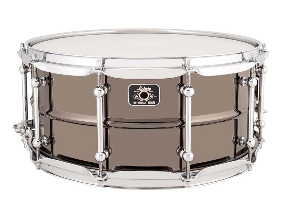 Ludwig LU6514C Universal Black Brass Snare Drum 6.5x14"