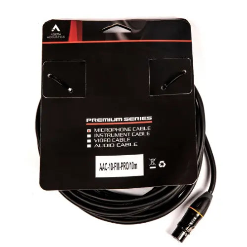 Agera Acoustics Pro 10m XLR Cable – AAC-10FM PRO