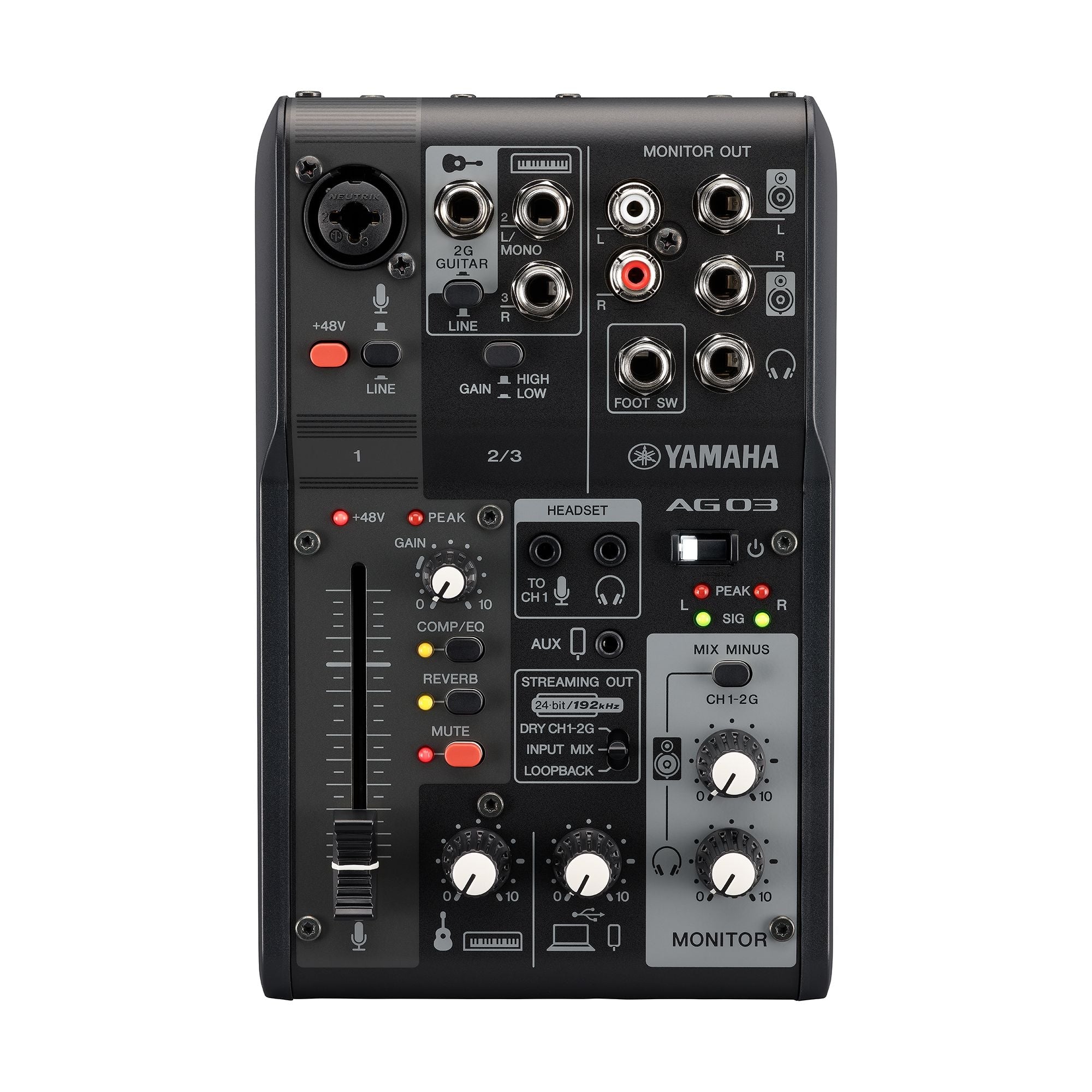 snake、YAMAHA AG03 MK2 BLACK Yamaha AG03MK2 3-Channel Live Streaming Loopback Audio USB Mixer