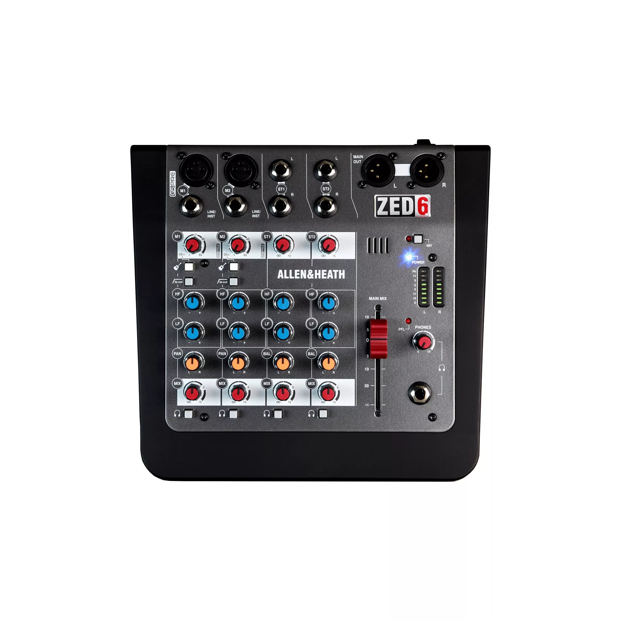 Allen & Heath ZED-6 – Compact Analog Mixer, 2 Mic/Line, 2 Stereo & 2 DI Inputs
