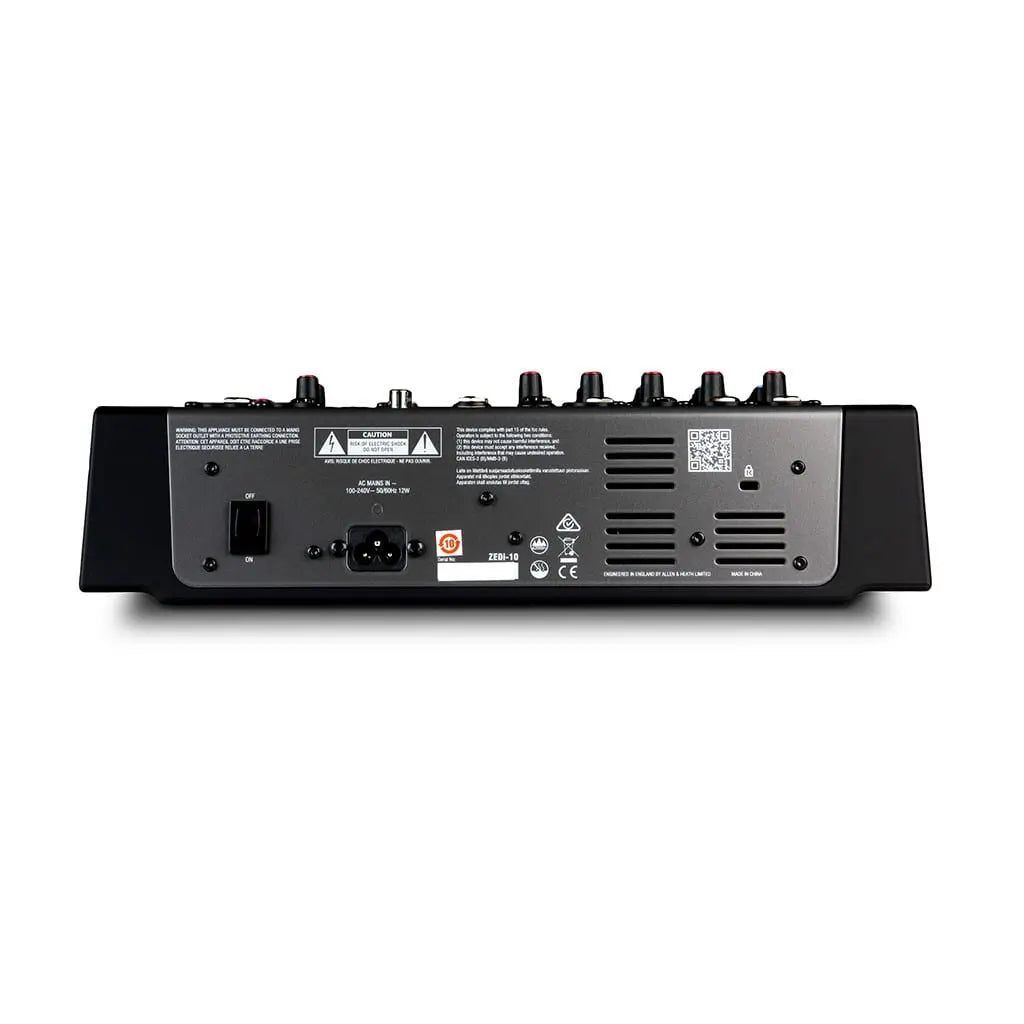 Allen & Heath ZEDi-10 – Hybrid USB Mixer with 4 Mic/Line, 2 Stereo & 2 DI Inputs