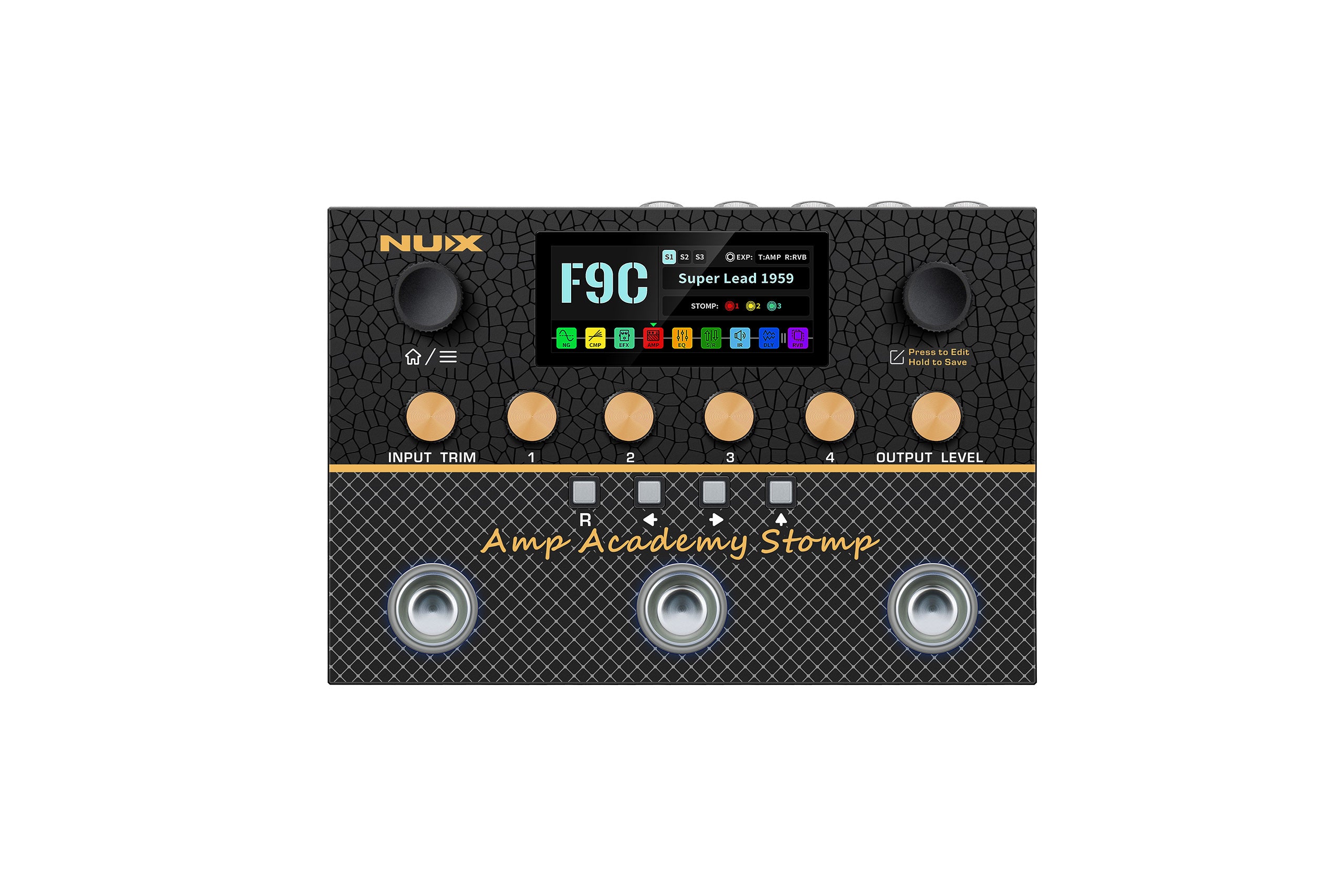 NUX Amp Academy Stomp Compact Guitar Amp Modeler