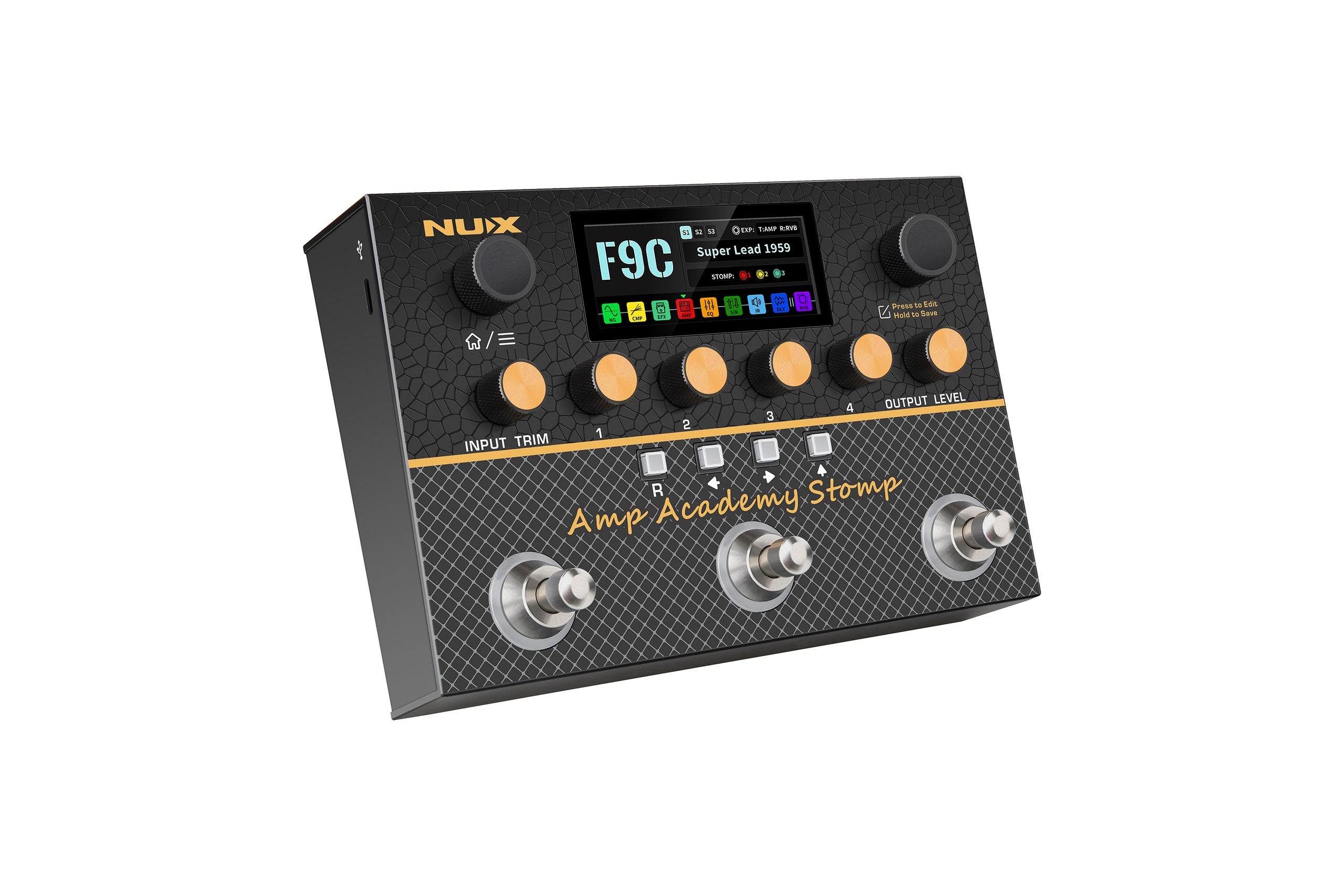 NUX Amp Academy Stomp Compact Guitar Amp Modeler