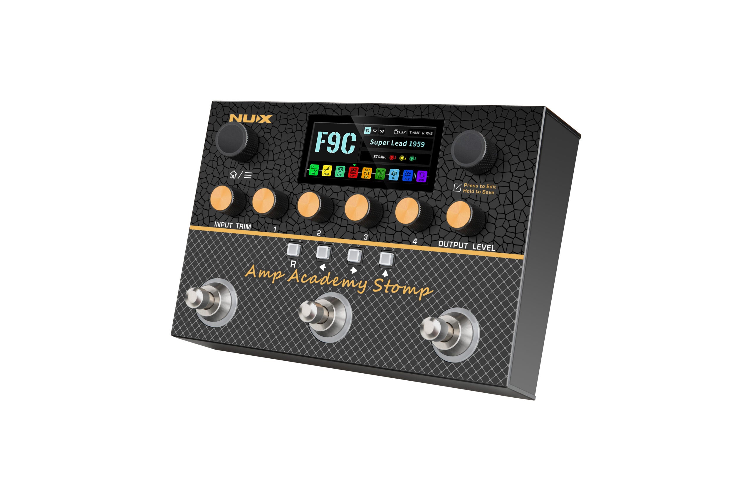 NUX Amp Academy Stomp Compact Guitar Amp Modeler