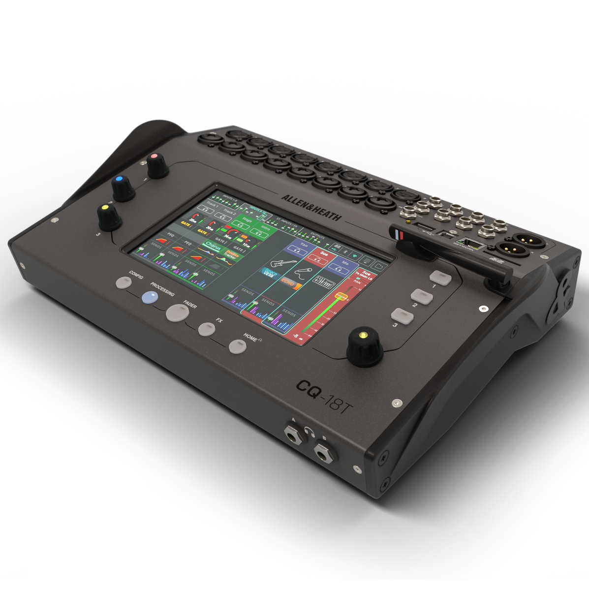 Allen & Heath CQ-18T – 18-Channel Digital Mixer with 7" Touchscreen, Bluetooth & FX