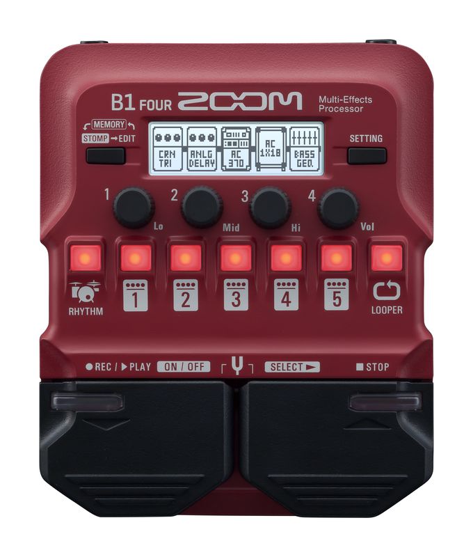 Zoom B1 Four / B1X Four Multi Effects Bass Guitar Pedal