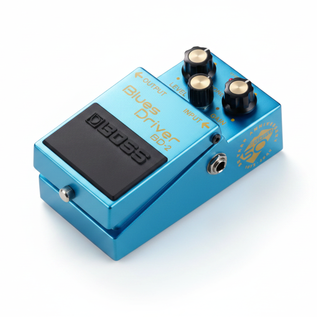 Boss BD-2-B50A 50th Anniversary Blues Driver Overdrive Effects Pedal - Metallic Blue