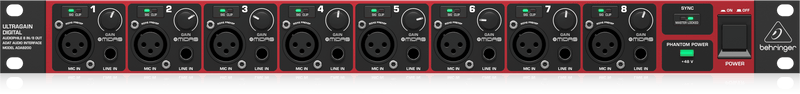 Behringer ADA8200 Audio Interface with Microphone Preamplifiers