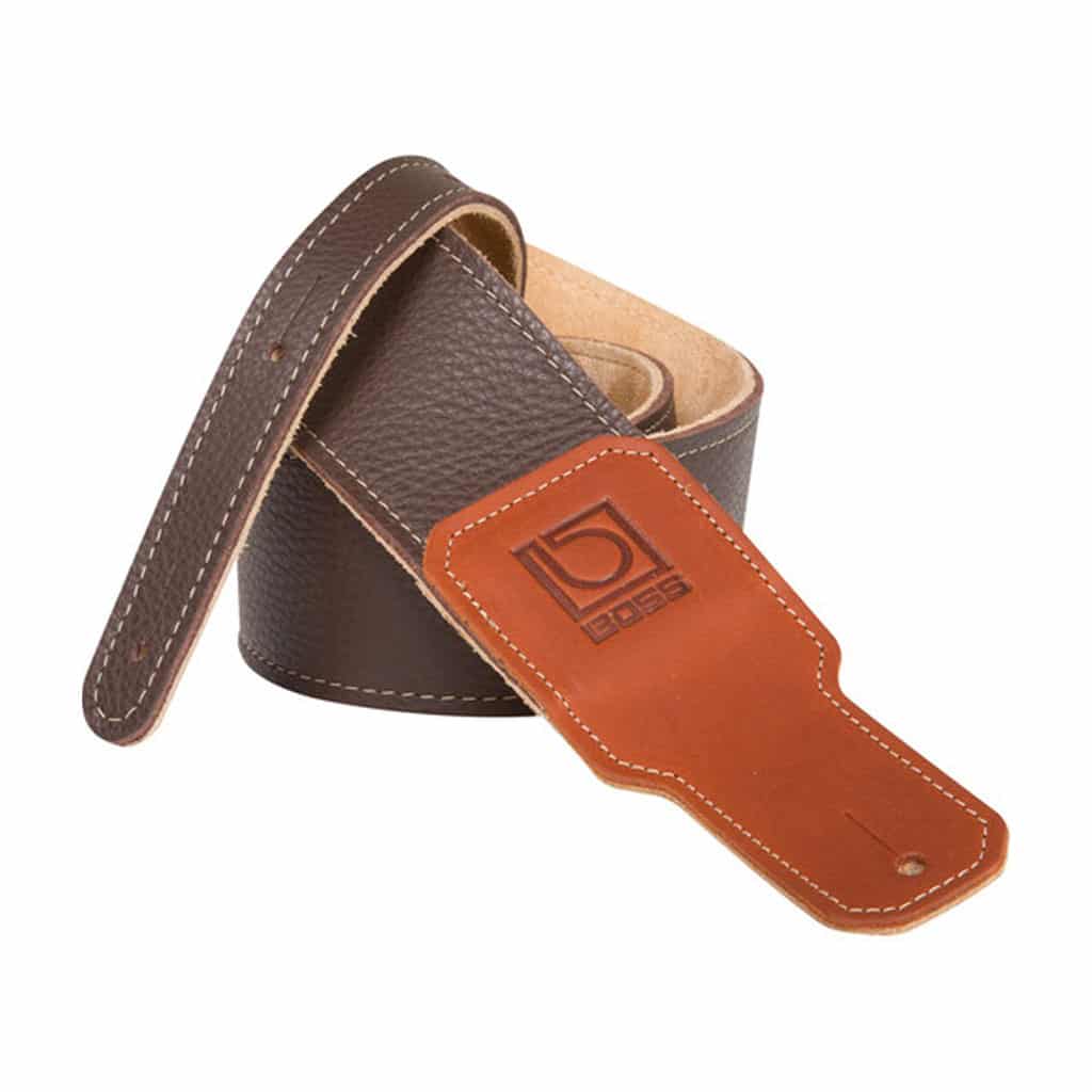 Boss BSL-30 3" Premium Leather Guitar Strap - Brown