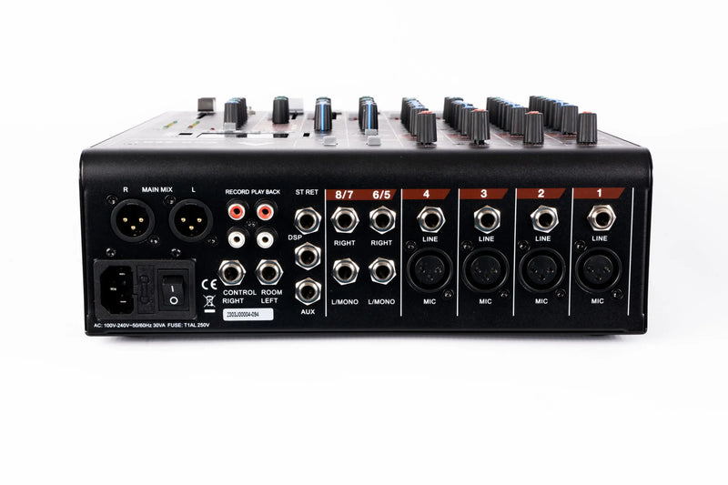 AGERA ACOUSTICS CCR-82BT 8-CHANNEL ANALOG MIXER